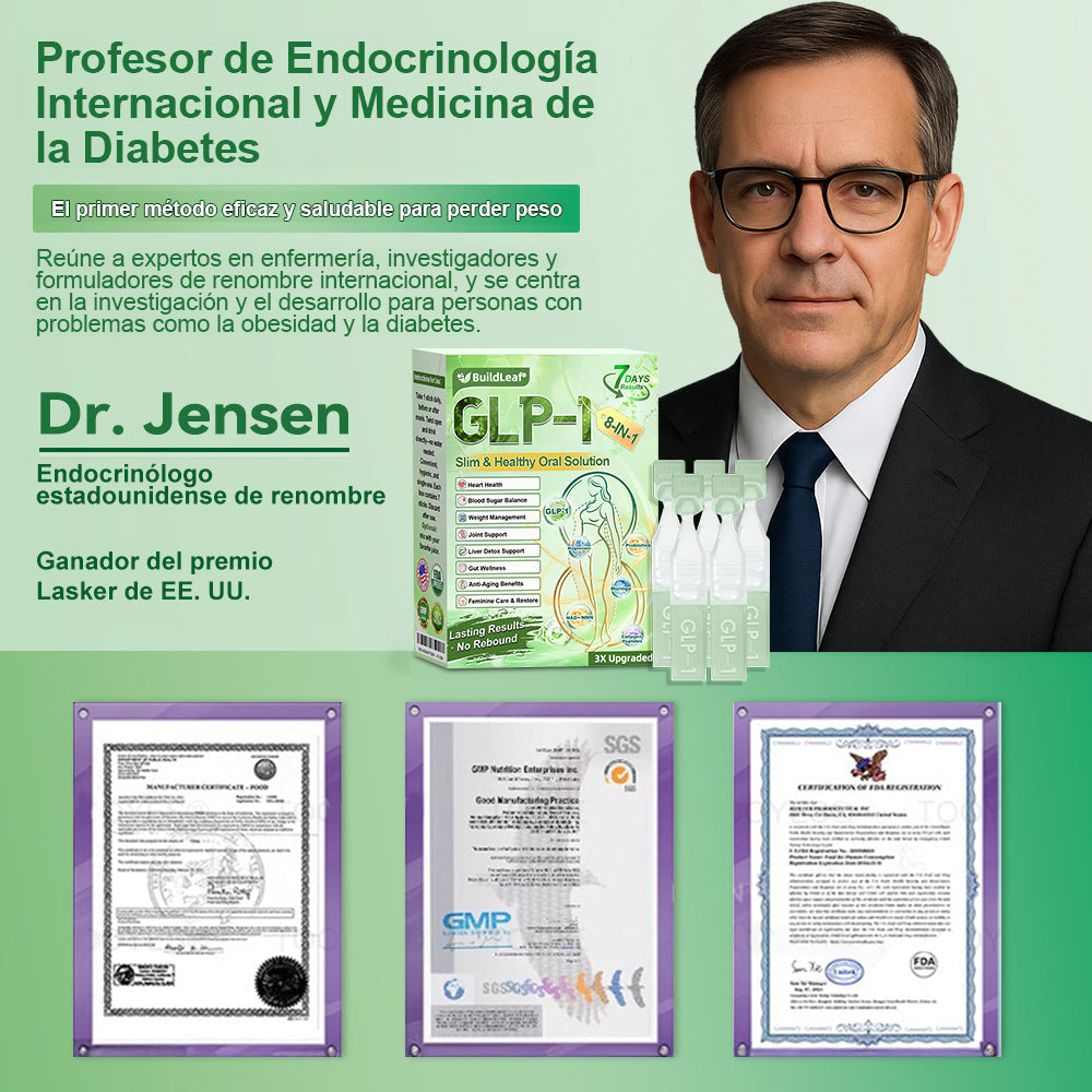 𝐁𝐮𝐢𝐥𝐝𝐋𝐞𝐚𝐟® 𝑮𝑳𝑷-1 𝐅𝐢𝐭 & 𝐕𝐢𝐭𝐚𝐥 8 en 1 𝐒𝐨𝐥𝐮𝐜𝐢ó𝐧 𝐎𝐫𝐚𝐥✨ (Solo una vez al día, cambios visibles en 7 días) Para obesidad, salud cardiovascular, diabetes, apnea del sueño, salud intestinal, problemas articulares y más